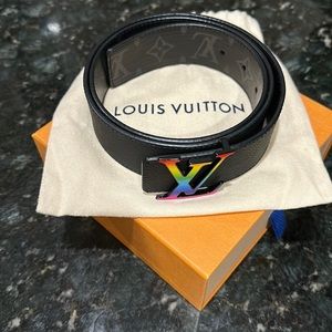 Loui Vuitton size 36 Pride belt reversible leather